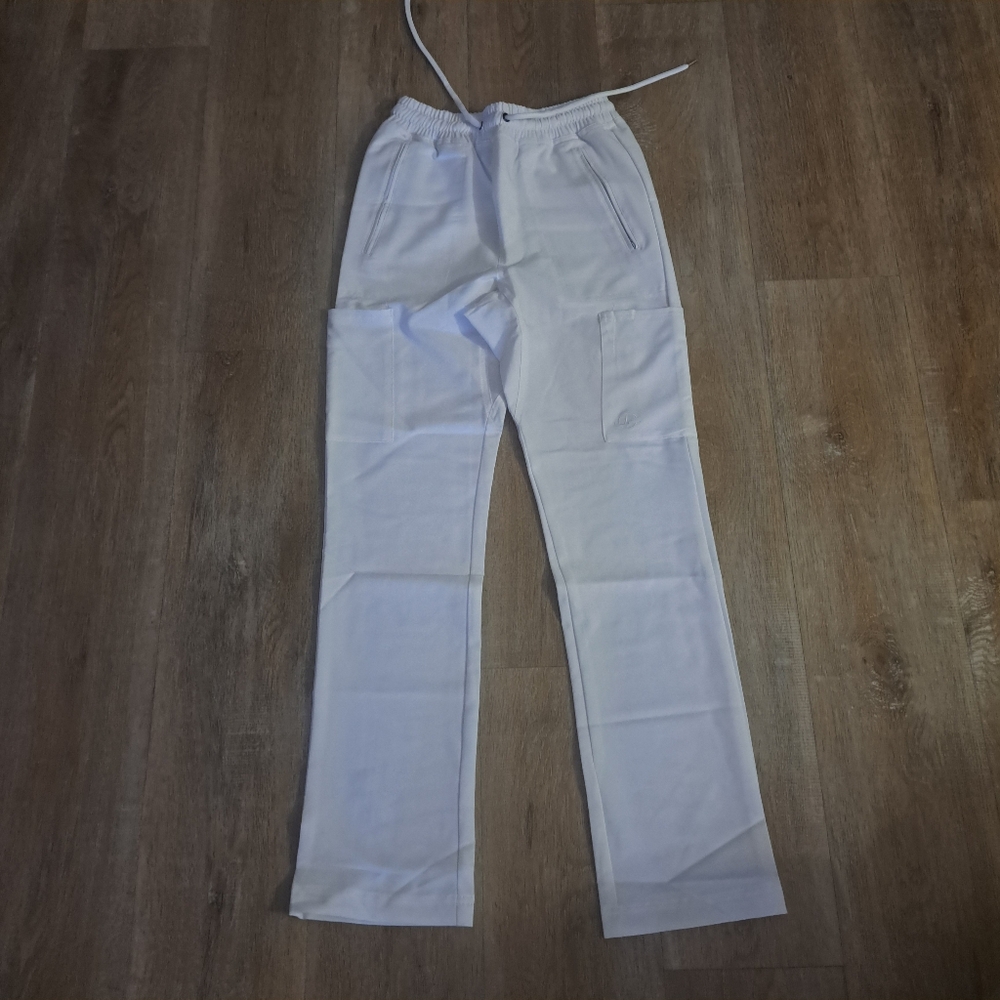 BANU Medical Apparel White Cargo Scrub Pants Women's Size XS